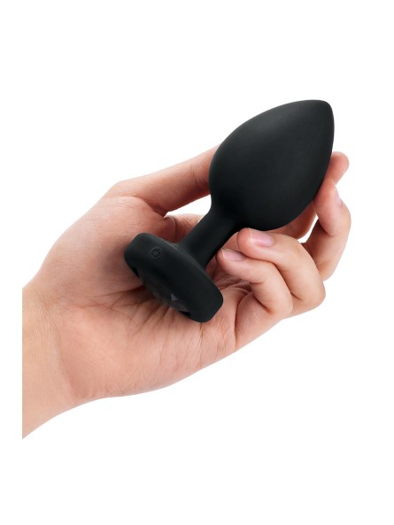 Korek analny Vibrating Jewel Plug Xxl Black b-Vibe