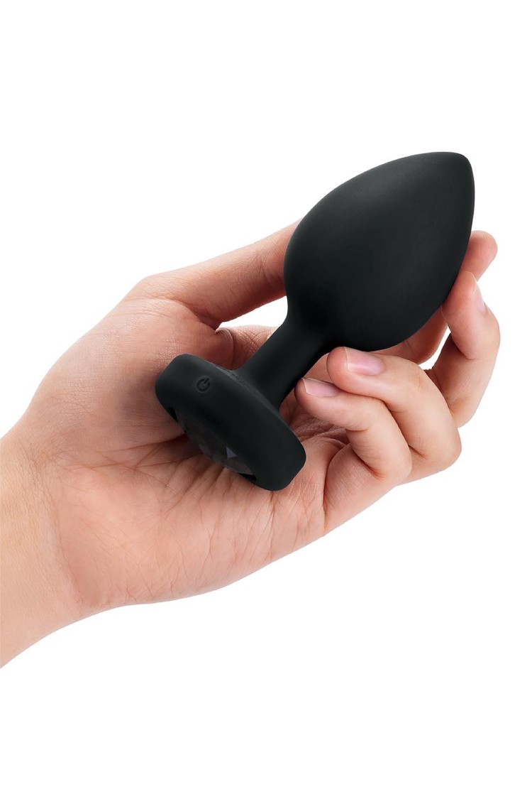 Korek analny Vibrating Jewel Plug Xxl Black b-Vibe