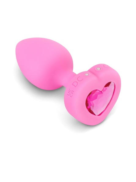Korek Analny Vibrating Heart Shape Jewel Plug S/M Pink b-Vibe