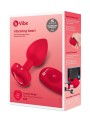 Korek Analny Vibrating Heart Shape Jewel Plug M/L Red b-Vibe