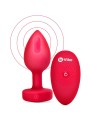 Korek Analny Vibrating Heart Shape Jewel Plug M/L Red b-Vibe