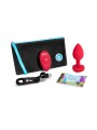 Korek Analny Vibrating Heart Shape Jewel Plug M/L Red b-Vibe