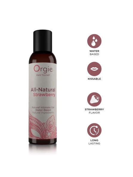 Lubrykant Wodny All Natural Strawberry 150 Ml Orgie