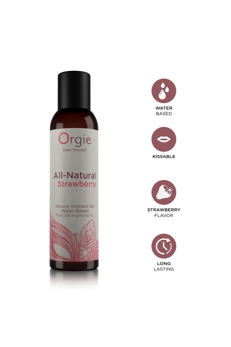 Lubrykant Wodny All Natural Strawberry 150 Ml Orgie