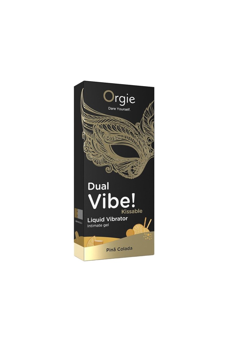 Wibrator W Płynie Dual Vibe! Pina Colada Kissable 15 Ml Orgie