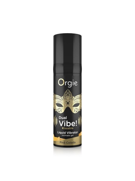Wibrator W Płynie Dual Vibe! Pina Colada Kissable 15 Ml Orgie