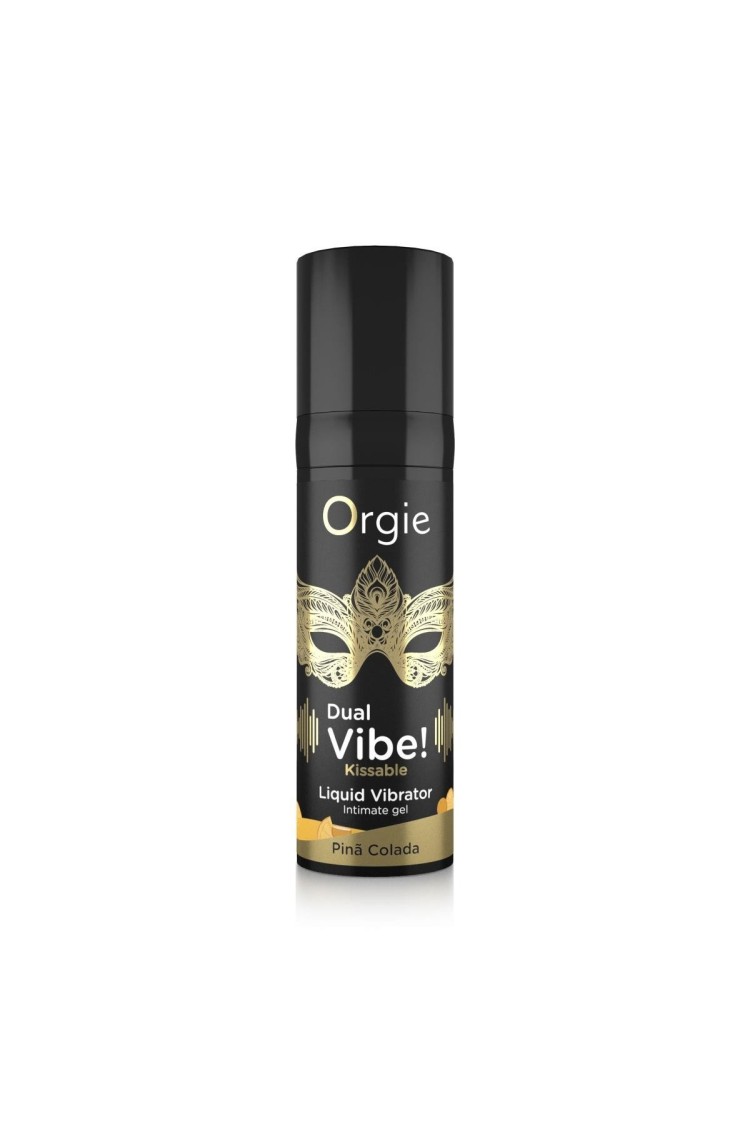 Wibrator W Płynie Dual Vibe! Pina Colada Kissable 15 Ml Orgie