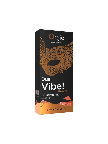 Wibrator W Płynie Dual Vibe! Sex On The Beach Kissable 15Ml Orgie