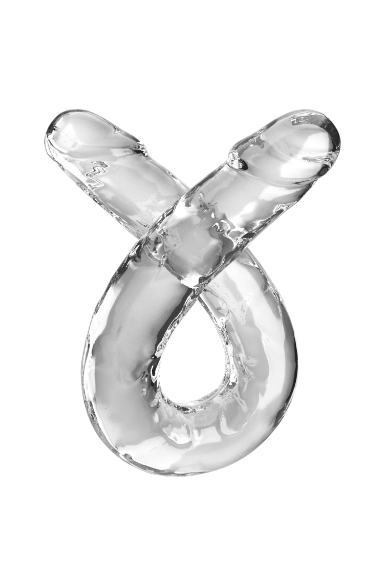 Podwójne dildo 46 cm King Cock Clear Double Dildo 18" Pipedream