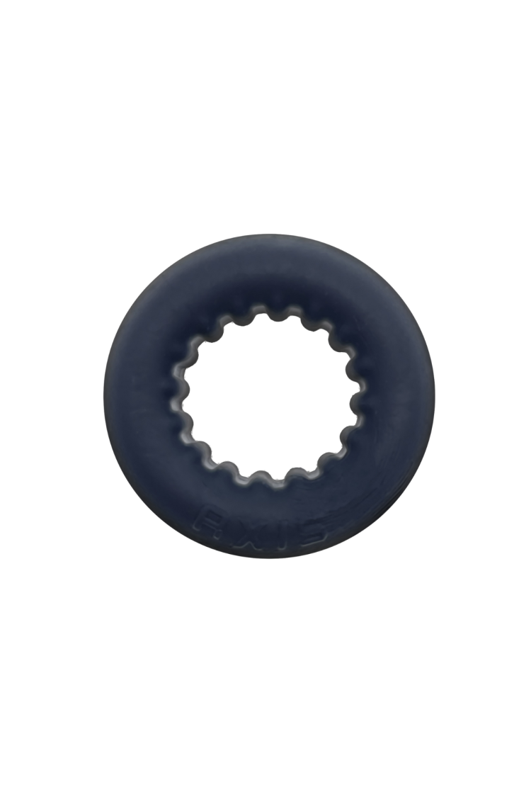 Pierścień erekcyjny Axis Rib Griphold Cockring Ice Black Oxballs