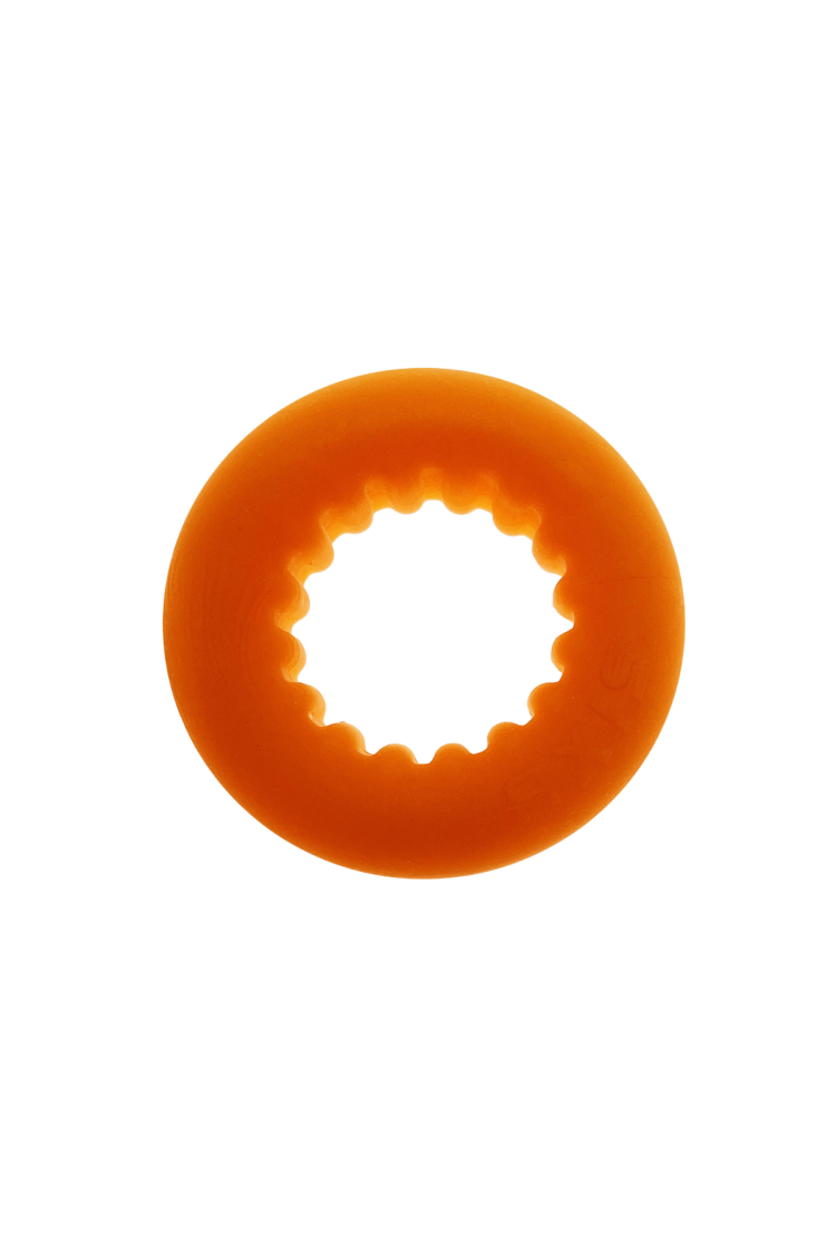 Pierścień erekcyjny Axis Rib Griphold Cockring Ice Orange Oxballs