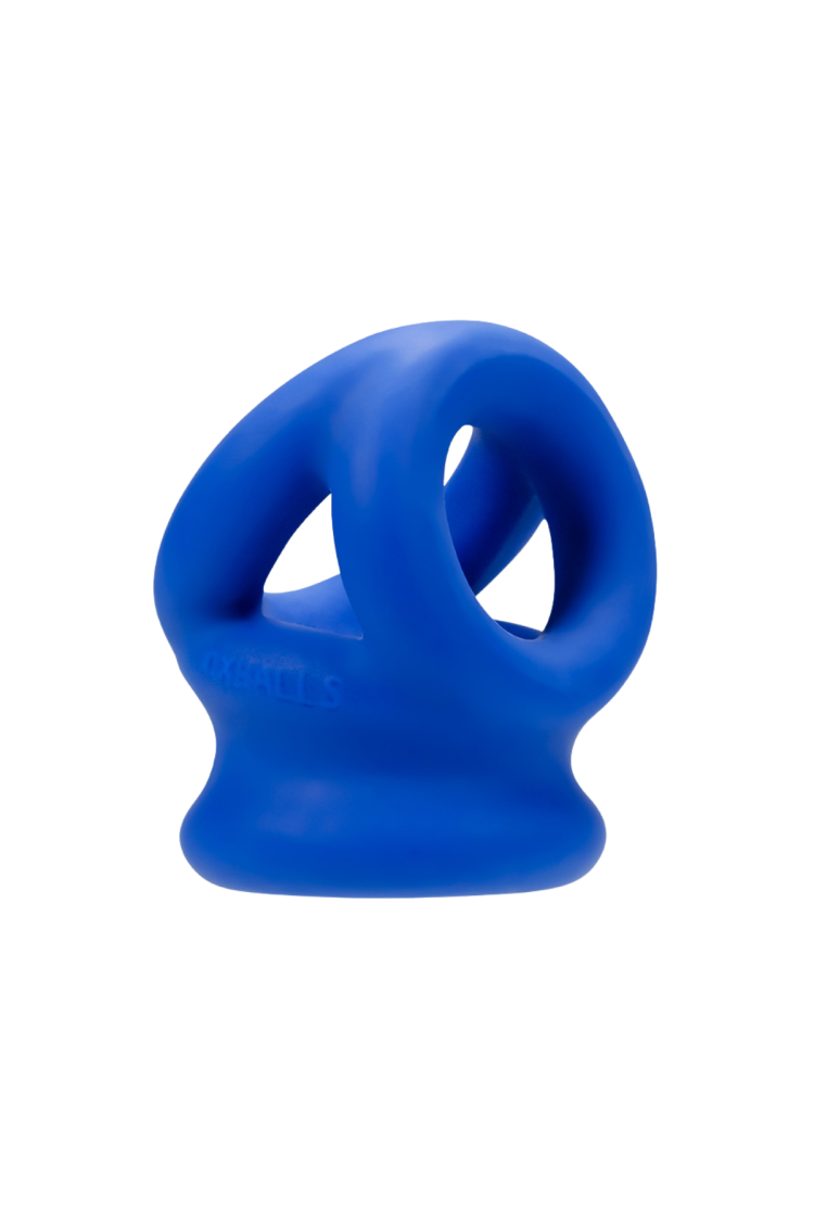 Rozciągacz jąder Tri-Squeeze Cocksling and Ballstretcher Oxballs niebieski