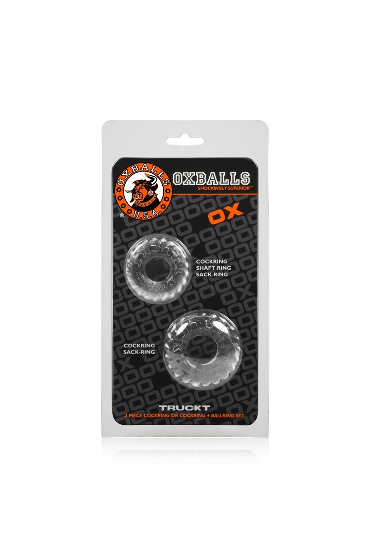 Pierścienie Erekcyjne Truckt Cockring 2 Pcs Clear Oxballs