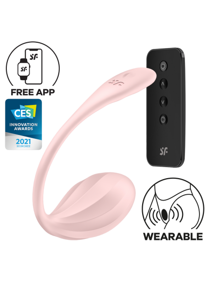 Wibrujące Jajeczko Ribbed Petal Connect App Rose Satisfyer