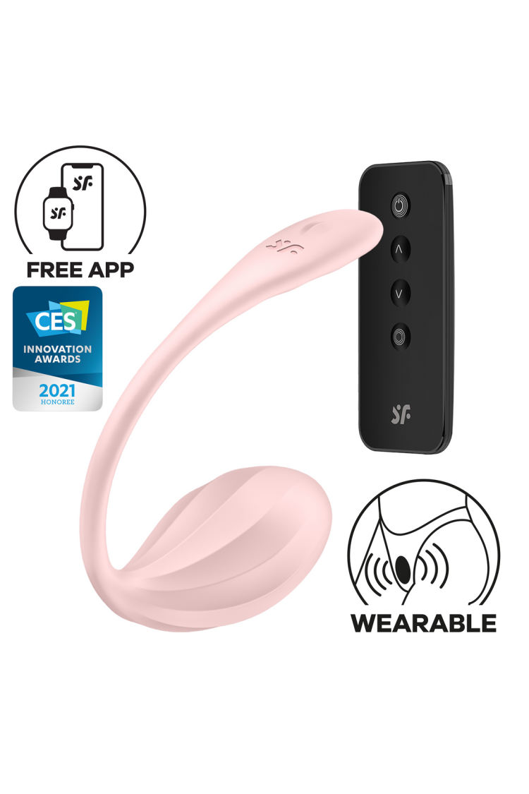 Wibrujące Jajeczko Ribbed Petal Connect App Rose Satisfyer