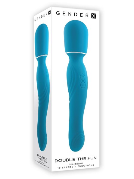 Podwójny Wibrator Różdżka Double The Fun Gender X