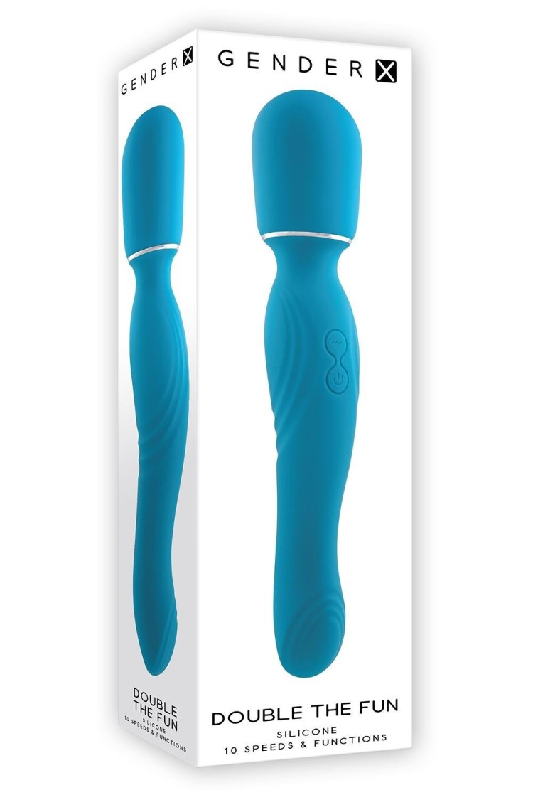 Podwójny Wibrator Różdżka Double The Fun Gender X