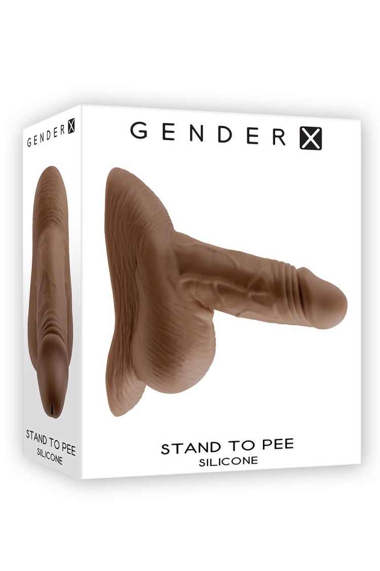 Fantom Penisa Stand To Pee Silicone Dark Flesh Gender X
