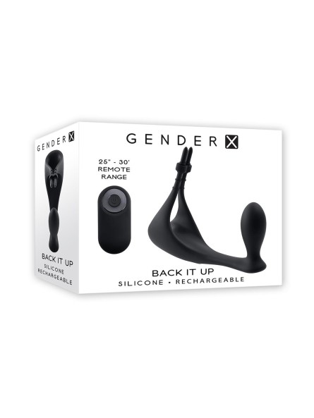 Wibrujący Korek Analny Z Pierścieniem Back It Up Gender X