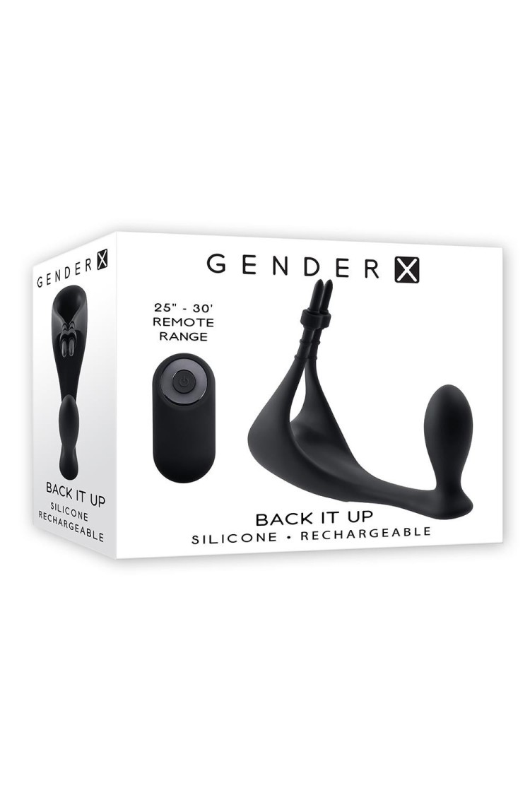 Wibrujący Korek Analny Z Pierścieniem Back It Up Gender X