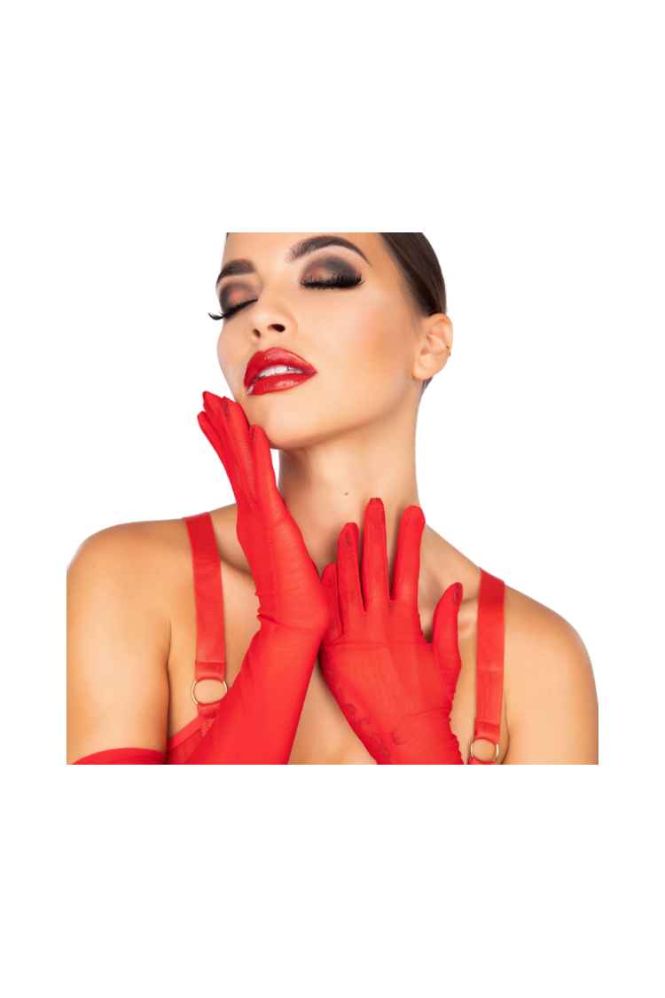 Rękawiczki Seductive Gloves Red O/S Kinky Diva