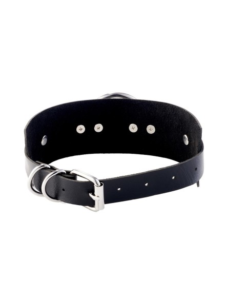 Obróżka O-Ring Front Collar Black/Silver Kinky Diva