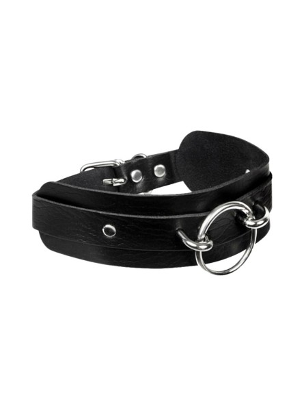 Obróżka O-Ring Front Collar Black/Silver Kinky Diva