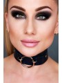 Obróżka O-Ring Front Collar Black/Silver Kinky Diva