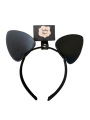 Uszy Kota Vegan Leather Cat Ears Black/Silver Kinky Diva