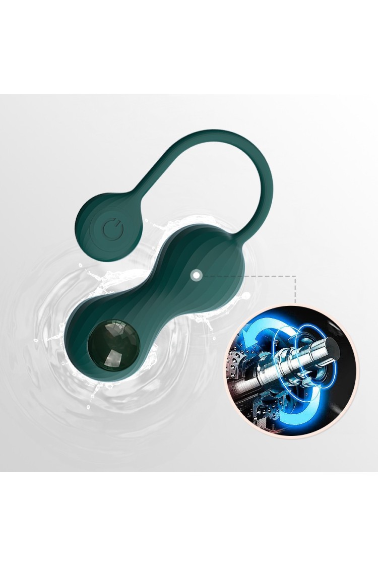 Kulki Do Ćwiczeń Mięśni Kegla Crystal Duo Green Magic Motion