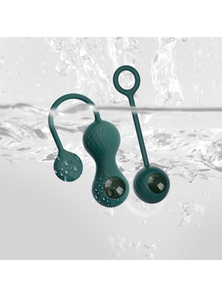 Kulki Do Ćwiczeń Mięśni Kegla Crystal Duo Green Magic Motion