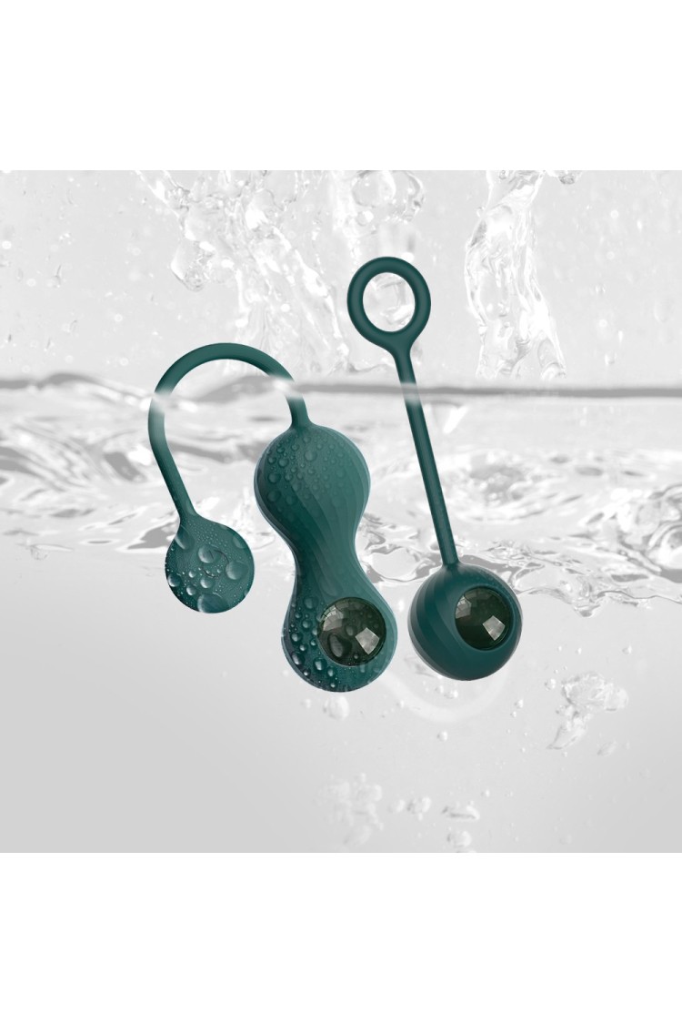 Kulki Do Ćwiczeń Mięśni Kegla Crystal Duo Green Magic Motion