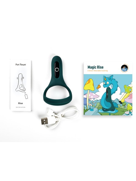 Pierścień Erekcyjny Rise Smart Cockring Green Magic Motion
