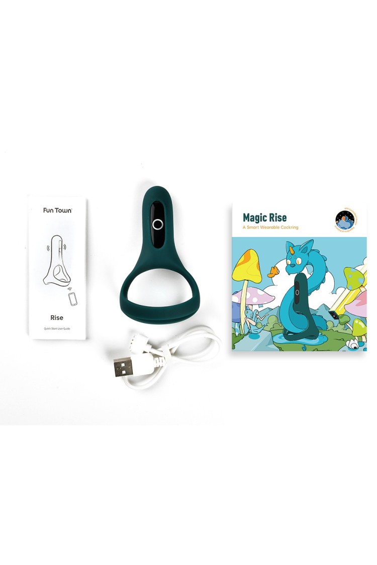 Pierścień Erekcyjny Rise Smart Cockring Green Magic Motion