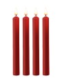 Teasing Wax Candles Large 4-Pack Red - Czerwony Zestaw Długich Świec Do Bdsm Ouch! by Shots