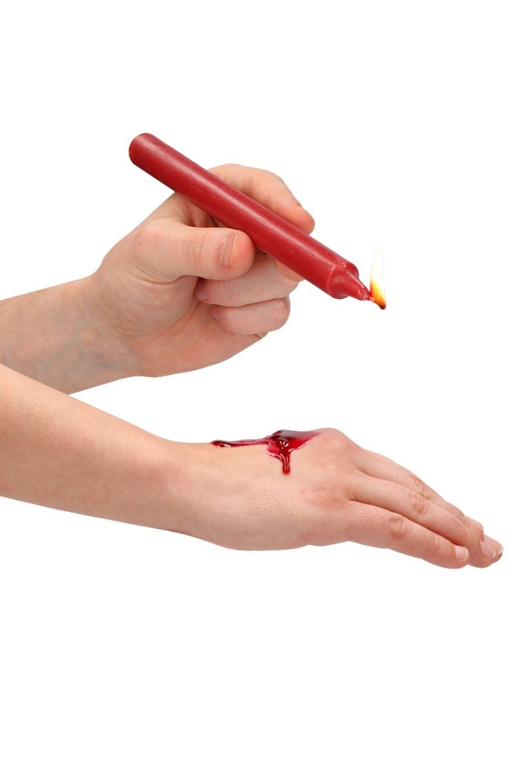 Teasing Wax Candles Large 4-Pack Mixed Color - Wielokolorowy Zestaw Długich Świec Do Bdsm Ouch! by Shots