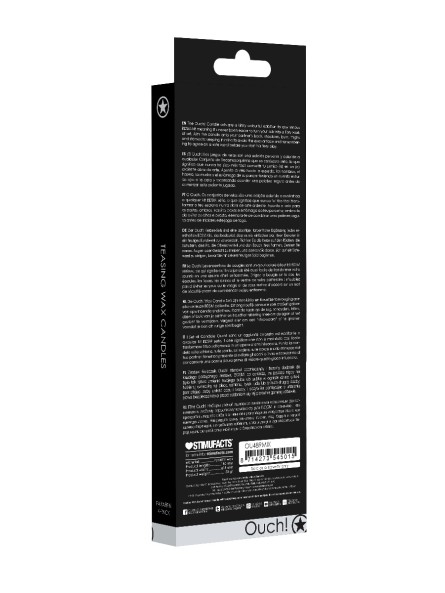 Teasing Wax Candles Large 4-Pack Mixed Color - Wielokolorowy Zestaw Długich Świec Do Bdsm Ouch! by Shots