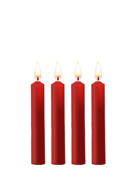 Teasing Wax Candles 4-Pack Red - Czerwony Zestaw Świec Do Bdsm Ouch! by Shots