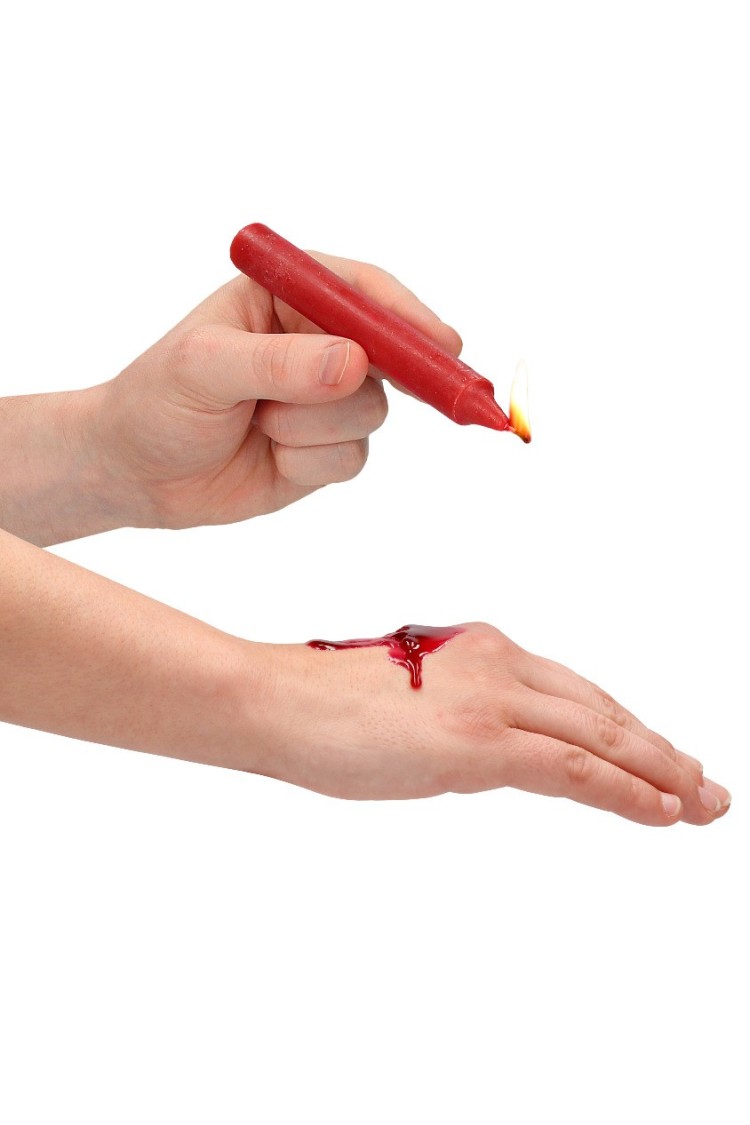 Teasing Wax Candles 4-Pack Red - Czerwony Zestaw Świec Do Bdsm Ouch! by Shots