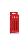 Teasing Wax Candles 4-Pack Red - Czerwony Zestaw Świec Do Bdsm Ouch! by Shots