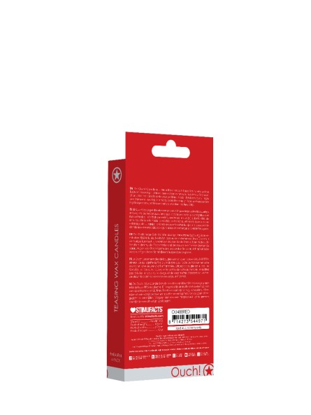 Teasing Wax Candles 4-Pack Red - Czerwony Zestaw Świec Do Bdsm Ouch! by Shots