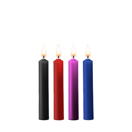 Teasing Wax Candles 4-Pack Mixed Colors - Wielokolorowy Zestaw Świec Do Bdsm Ouch! by Shots
