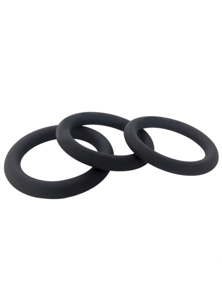 Silikonowy pierścień erekcyjny Brutus Slim Donut Silicone Cock Ring Black 55 mm