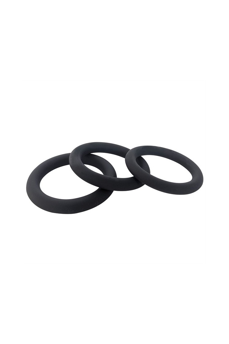 Silikonowy pierścień erekcyjny Brutus Slim Donut Silicone Cock Ring Black 55 mm