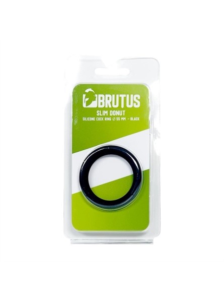 Silikonowy pierścień erekcyjny Brutus Slim Donut Silicone Cock Ring Black 55 mm