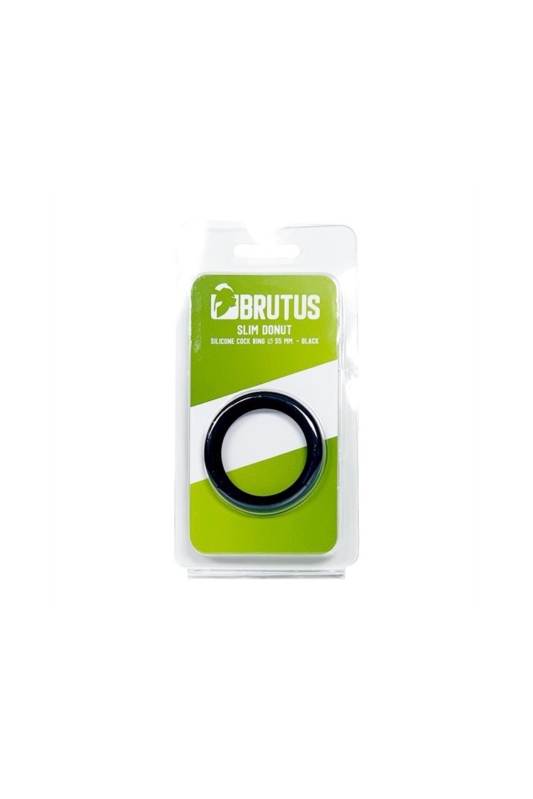 Silikonowy pierścień erekcyjny Brutus Slim Donut Silicone Cock Ring Black 55 mm