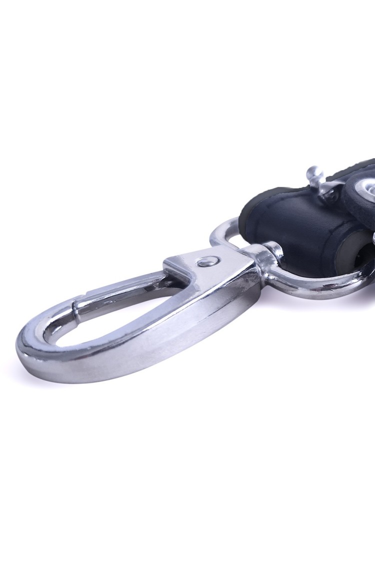 Krótka smycz Short Leather Bondage Leash Black Brutus