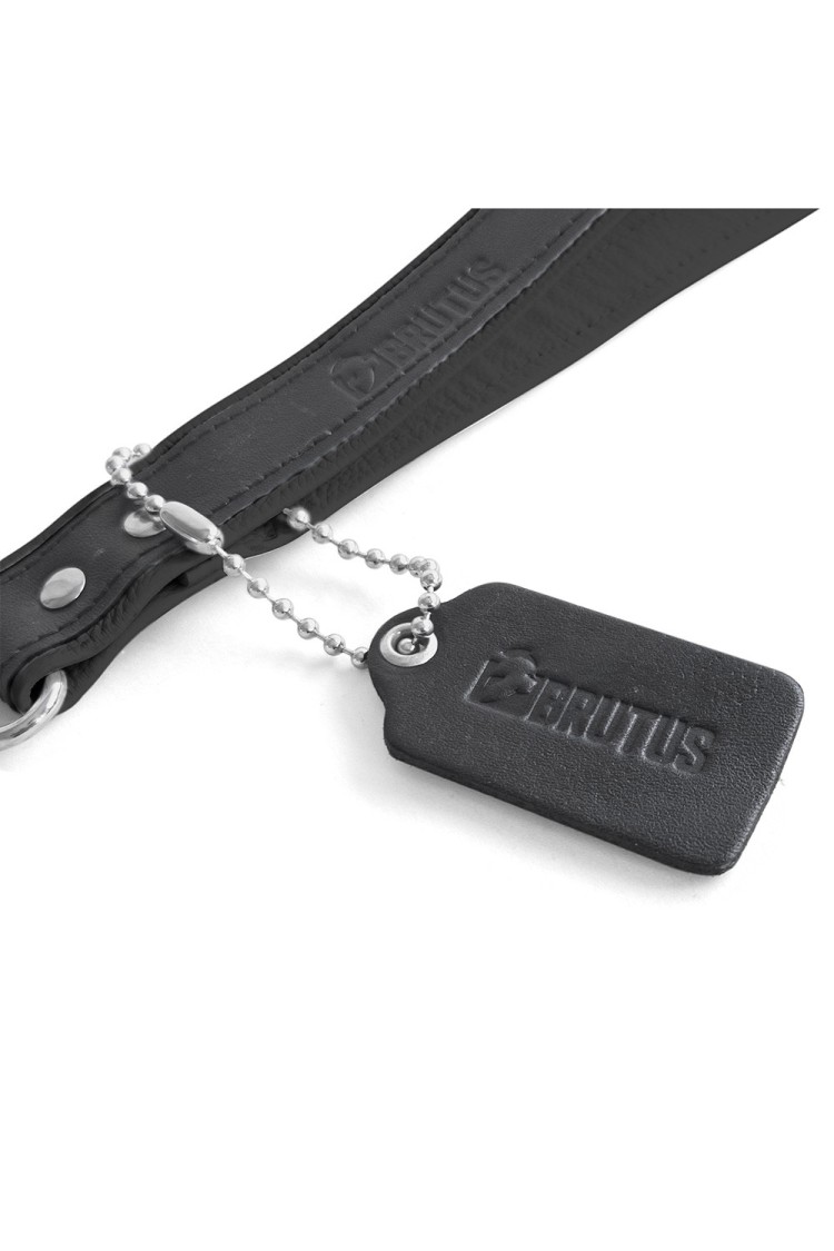 Krótka smycz Short Leather Bondage Leash Black Brutus