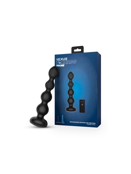 Koraliki Analne Tornado Rotating Beaded Probe Large Black Nexus
