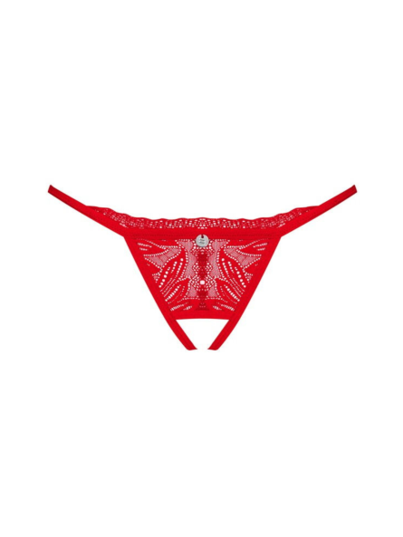 Otwarte Czerwone Stringi Chilisa Xl/2Xl Obsessive